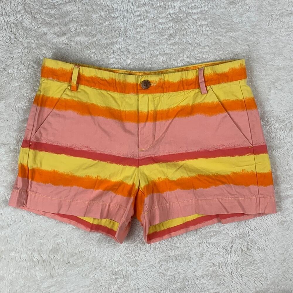 Gap Khakis SunKissed sherbert neon striped‎ shorts, size 4